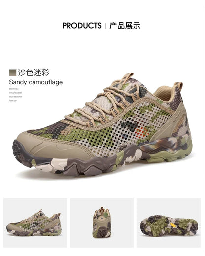 HUMTTO Men's Non-slip Sports Breathable Summer Hiking Shoes Outdoor Luxury Designer Trekking Climbing Sneakers