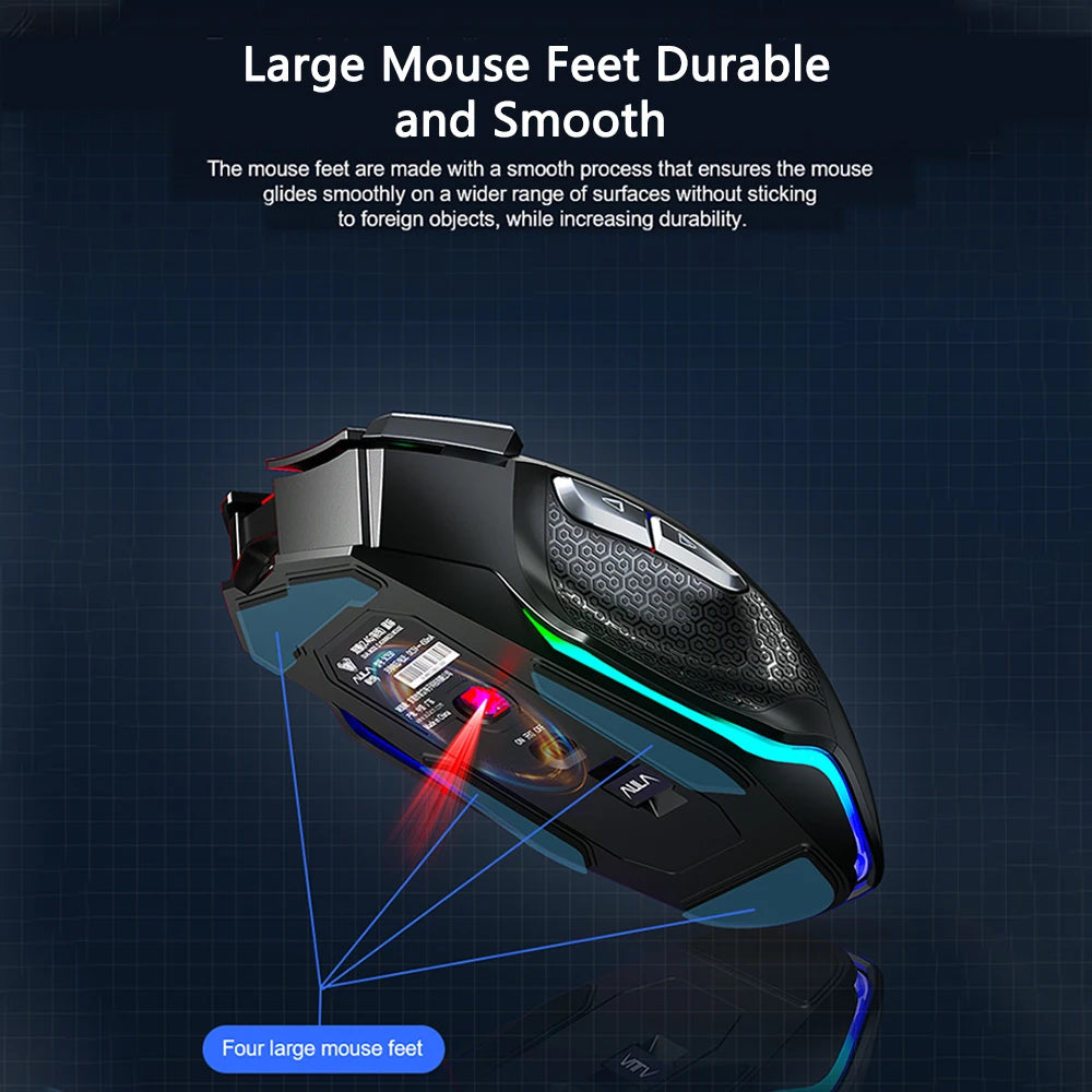 AULA SC550 Gaming-Maus 2.4G kabellose Makro-Maus RGB-Hintergrundbeleuchtung ergonomisches Design E-Sports-Maus PC-Zubehör
