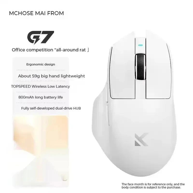 NEW G7 PRO Gaming Mouse Triple-mode Wireless Bluetooth Ergonomics Lightweight Mouse Customized Pc Office Gamer Accessory Mice