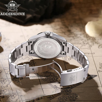 ADDIESDIVE Neue Luxus-Herrenuhr 200 wasserdichte Edelstahl-Quarzuhr BGW9 Super Blue Leucht-GMT-Edelstahluhr
