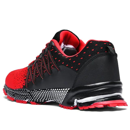 2025 Thick-Soled Sports Shoes Youth Mesh Breathable Running Shoes Trendy Spring Summer Korean Large Black and White Shoes Walk