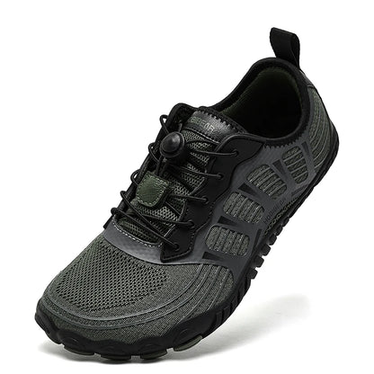 HOBIBEAR Wide Toe Barefoot Sneaker Unisex Non Slip Outdoor Athletic Shoes Elastic Band Beach Sneakers