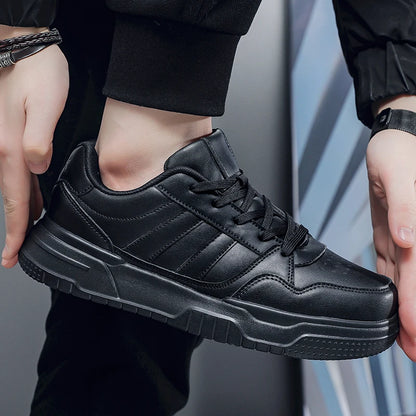 Plus Big Size 50 51 52 Men's Leather Sneakers Casual Sports Shoes Flat Skateboard Shoes Hot Sale for Dropshipping