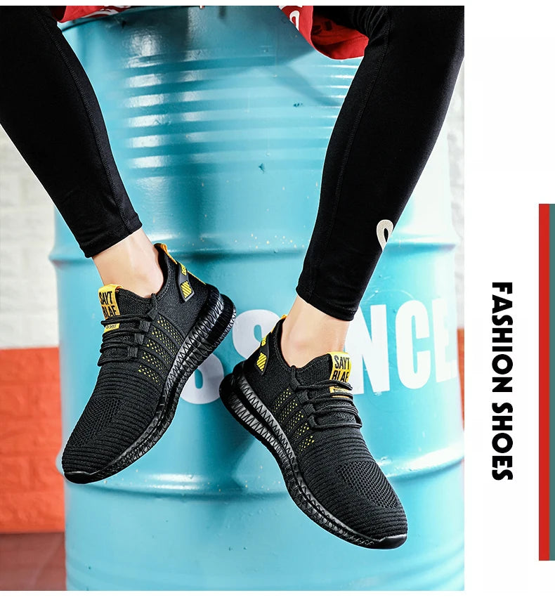 Fashion Sneakers Lightweight Men Casual Shoes Breathable Male Footwear Lace Up Walking Shoe Mens Casual Summer Shoes