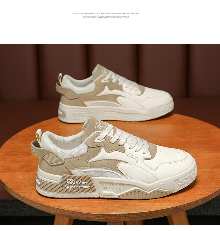 New Autumn Men’s Sneakers Comfortable Platform Shoes 2023 Trend Lace-up Vulcanized White Casual Sneakers Zapatillas