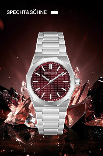 New 2026 Fashion Rare Specht & Söhne Men's Watch Ultrathin 38MM Steel Sapphire Crystal VH31 Quartz Wristwatch