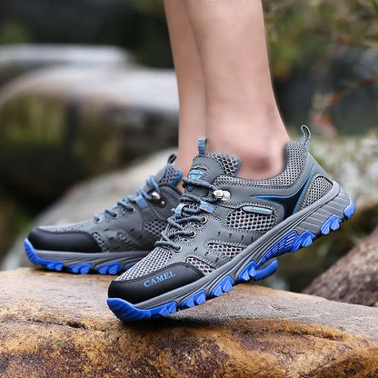 Brand Hiking Shoes For Men Non-slip Trekking Sneaker Spring Summer Breathable Rock Climbing Shoes Men Sport Outdoor Sneakers Man