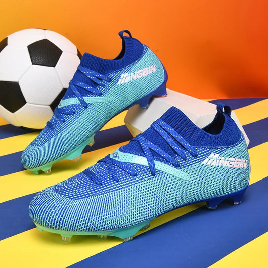 Men Turf Soccer Shoes Cleats Professional Football Boots Breathable Mesh Youth Soccer Anti Skid Male Sneakers Society Chuteira