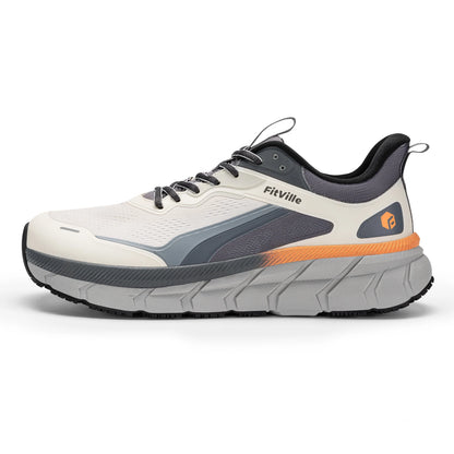 FitVille Men's Wide Toe Box Shoes, Cushioned Sneakers, Non-Slip, Lightweight, Breathable Running Shoes for Swollen Feet