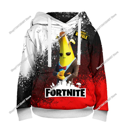 Kinderkleidung Geburtstag Süße Geschenke Fortnite Kinder-Hoodies Battle Royale Jungen Mädchen Anime-Sweatshirt Winter-Pullover-Oberteile für Kinder