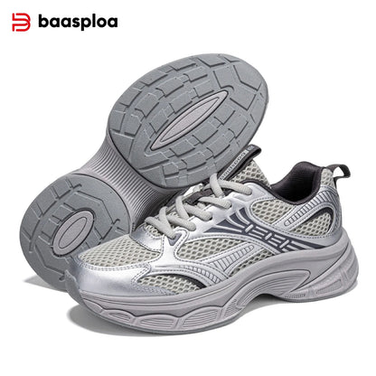 Baasploa Women’s Running Shoes Fashion Lightweight Mesh Non-Slip Jogging Sneakers Female Outdoor Breathable Colorful Casual Shoes