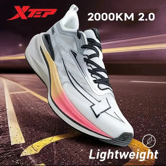 Xtep 2000KM 2.0 Running Shoes Men  Summer Professional TPU Shock Absorption Sneakers (suggest half size down) 876219110043