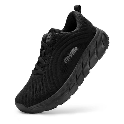 FitVille Men's Shoes Wide Toe Box Cushioned Extra Wide Width Non-Slip Running Shoe Comfortable Lightweight Sneakers For Wide Feet
