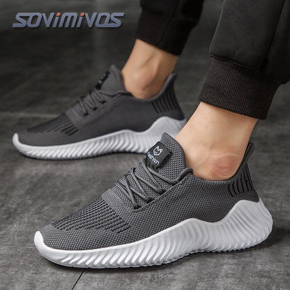 Men's Walking Shoes - Slip-On Tennis Running Shoes Memory Foam Lightweight Work Sneakers for Indoor Outdoor Gym