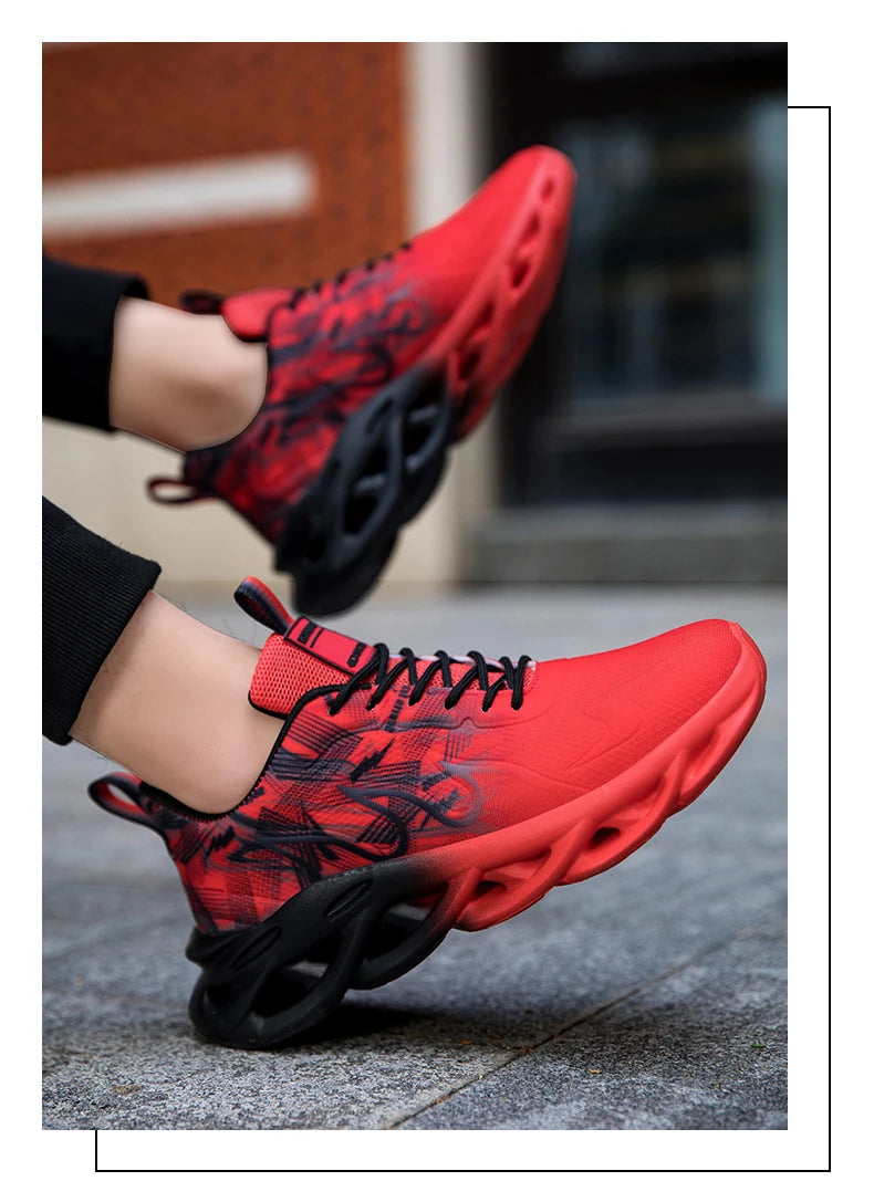 Men's Running Shoes Breathable Mesh Sports Shoes Cushioned Casual Sneakers Lightweight Comfortable Tennis Shoes Athletic Footwear
