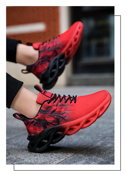 Men's Running Shoes Breathable Mesh Sports Shoes Cushioned Casual Sneakers Lightweight Comfortable Tennis Shoes Athletic Footwear