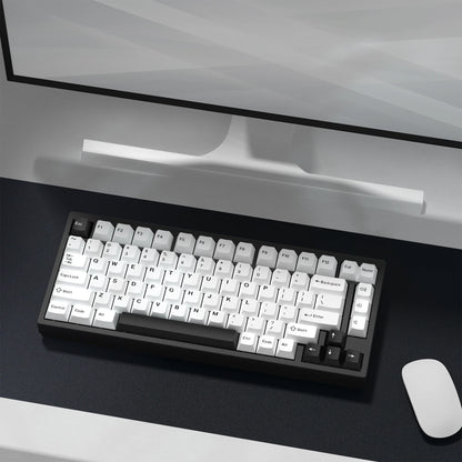 KBDiy GMK BOW Keycaps Cherry Profile Retro White And Black Double Shot PBT Keycap 7u for Mechanical Gaming Keyboard Key Caps Set