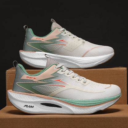 Laufschuhe für Herren und Damen – Marathon-Sportschuhe mit Luftdämpfung, Carbonplatte, atmungsaktiv, leicht und bequem für Outdoor-Aktivitäten