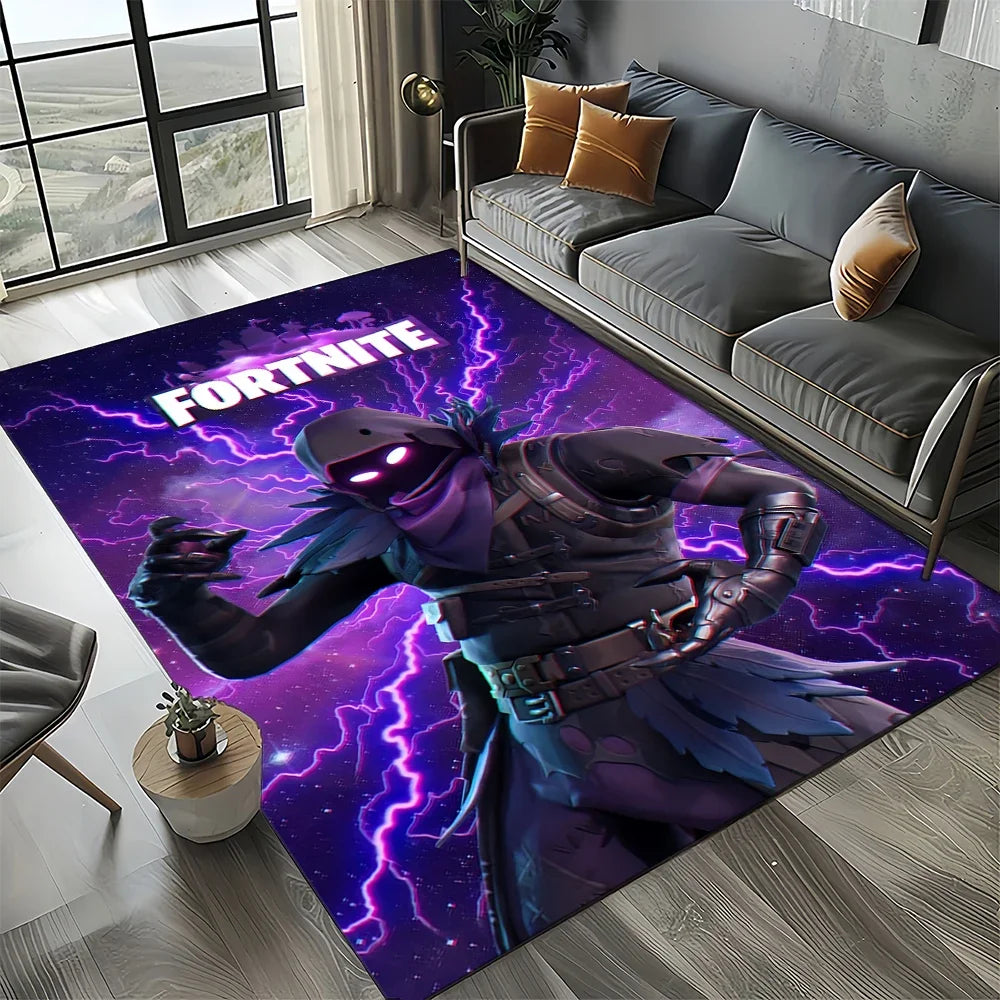 2025 Games 3D F-Fortnite Cartoon Carpet Rug for Living Room Bedroom Home Sofa Decoration, Kids Play Area Rug Non-slip Floor Mat