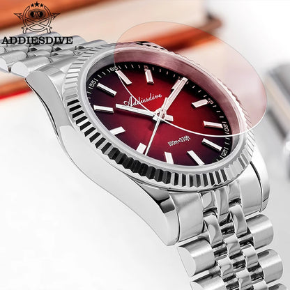 Orologio da uomo ADDIESDIVE AD2073 nuovo, vetro zaffiro, 36mm, VH31, quadrante sunburst, quarzo, impermeabile 10Bar, da immersione, luminoso