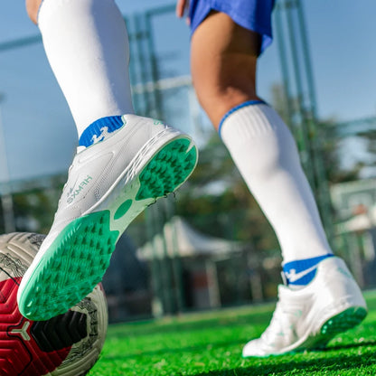 Double Star Men's Genuine TF Turf Soccer Shoes, for Primary School Students, Teenagers, Adults & Kids, Professional Training and Match
