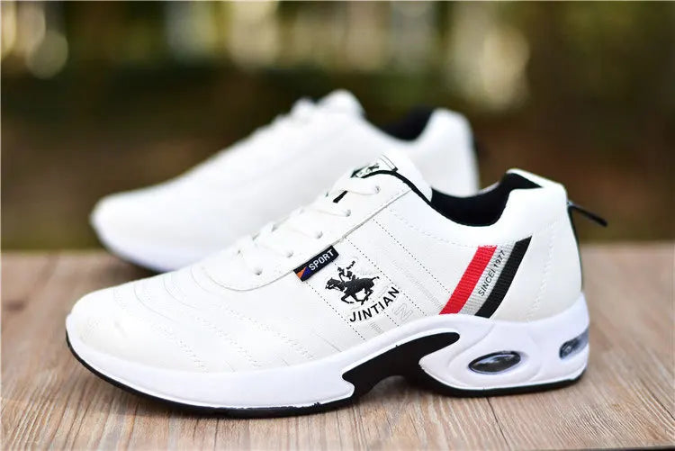 Men's Leather Sneakers Casual Versatile Outdoor Non-slip Running Footwear Fashion Men's Board Shoes Zapatos Homme