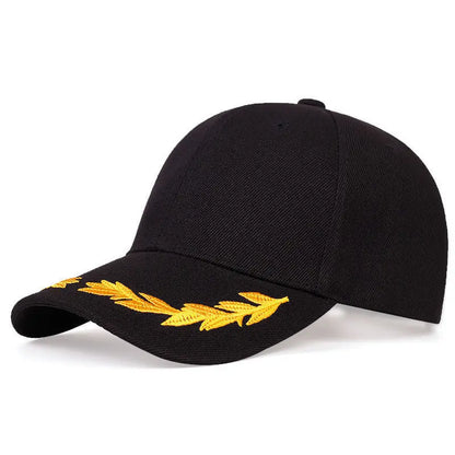 Herren-Baseballcap mit individuellem Logo, verstellbar, für Frühling und Herbst, einfarbig, mit Weizenähren-Stickerei, modische Trucker-Cap, Damen-Schirmmütze, Fs Sonnenhut
