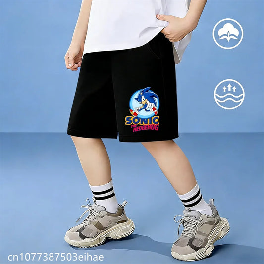 Sonic Children's High-Grade Summer Shorts Stylish Casual Design Premium Cotton Ideal for Daily Wear and All-Day Outdoor Comfort