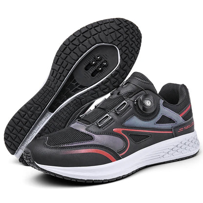 MTB Cycling Shoes Men 2024 Flat Bottom Dirt Bike Race Mountain Footwear Bicycle Indoor Cleats Lock Cleat Trekking Cycling Sneakers