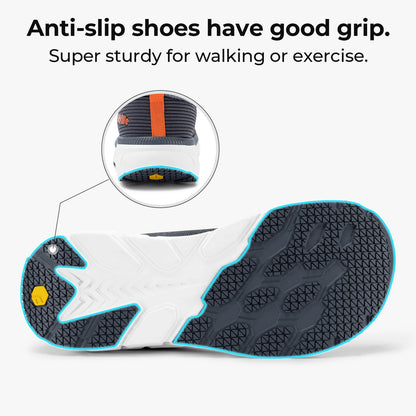 FitVille Men's Shoes Wide Toe Box Cushioned Extra Wide Width Non-Slip Running Shoe Comfortable Lightweight Sneakers For Wide Feet