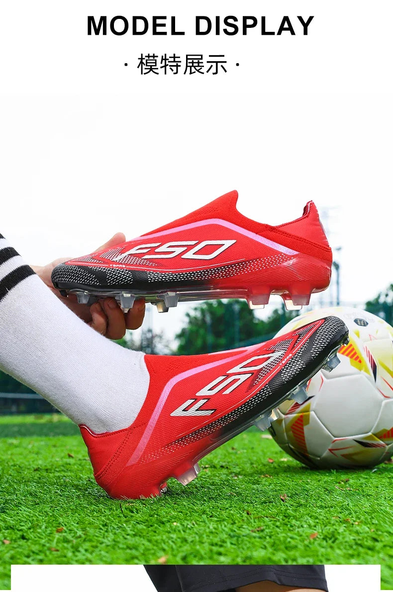 New Men’s Football Boots High-Quality Soccer Shoes Sneakers Match Indoor Non-Slip Grass Cleats High-Top Futsal Hot-Selling Outdoor
