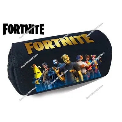 Детски несесер Fortnite, многофункционална кутия за ученически пособия, детски несесер с голям капацитет и двоен слой