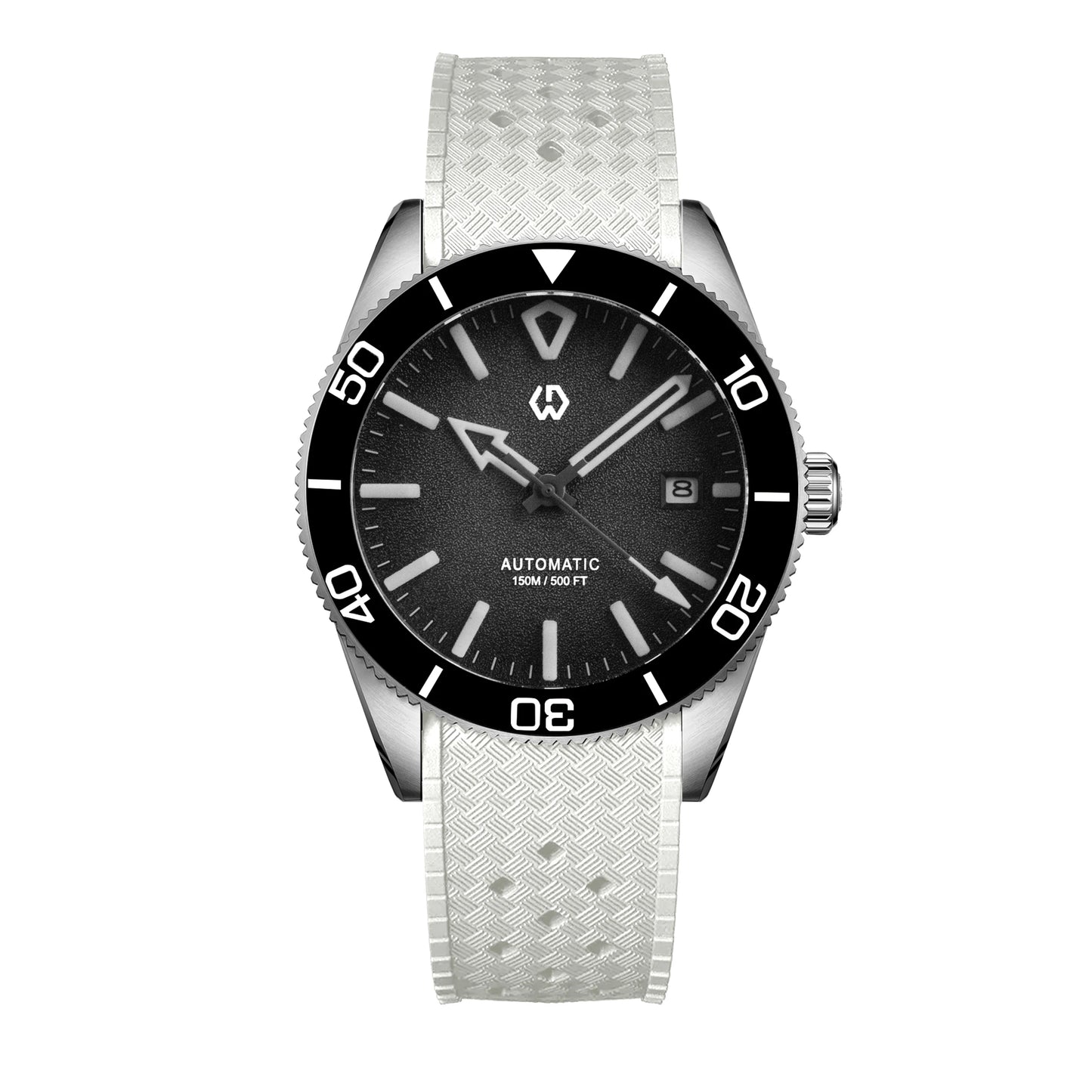 Upgraded Model 9017 Automatic Watch Mechanical 3D Dimensional Luminous Watch Needle Ceramic Bezel 150 Meters Waterproof Diving
