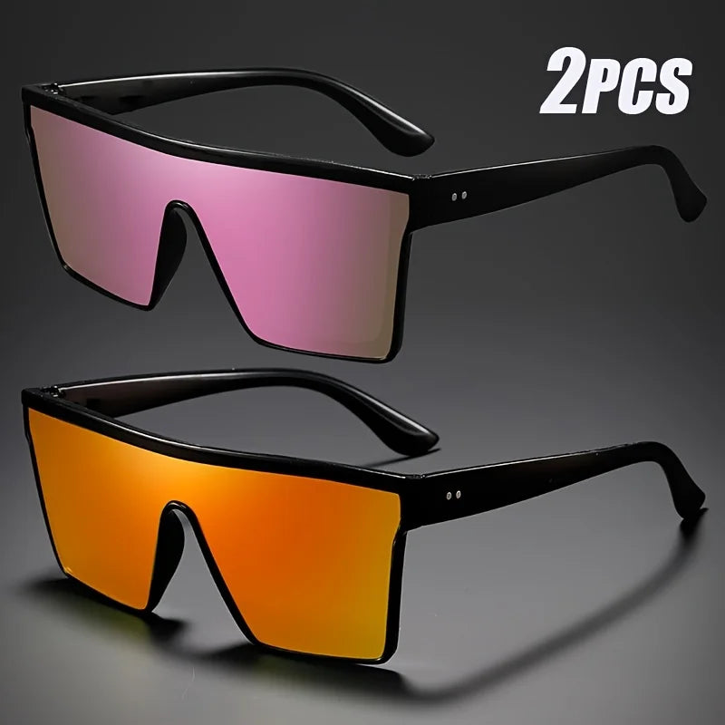 2-4PCS Oversize frame One-piece Goggle Men Woman Sunglasses Interior Accessory Protective Gears Anti Glare Car Driving Glasses