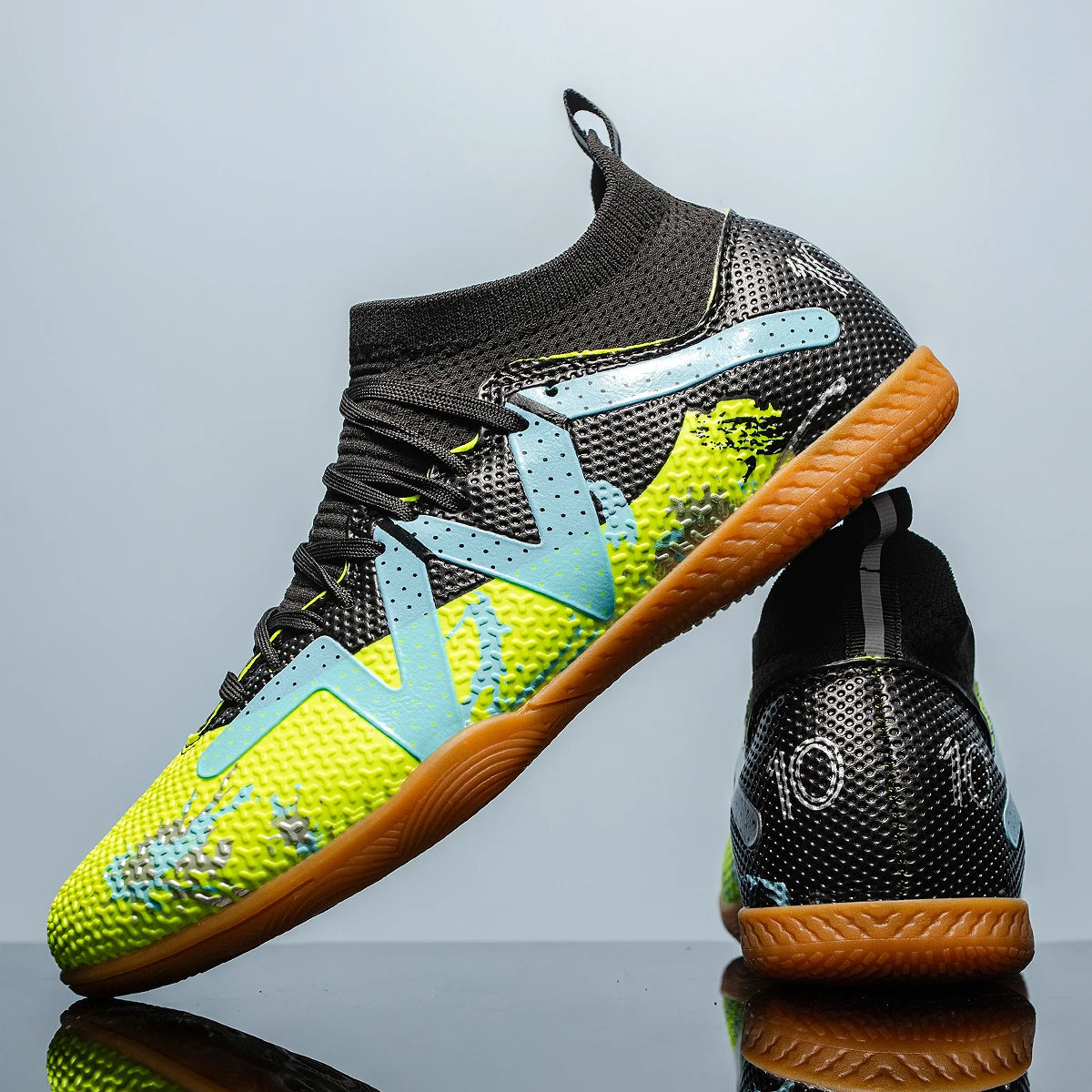 Professionelle Hallenfußballschuhe für Herren mit flacher Sohle – strapazierfähige, komfortable Trainingsschuhe für Erwachsene und Teenager, rutschfeste Fußballschuhe