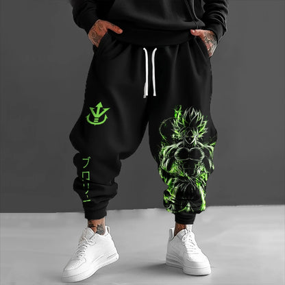 2026 Trendige Herren-Sommer-Sweatpants mit japanischem Anime-Dragon Ball Z Majin Buu-Grafik, Harajuku Y2K Streetwear Outdoor-Leggings