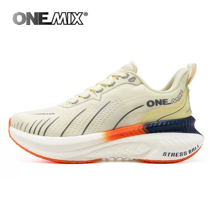 ONEMIX Nuove scarpe da running ammortizzate da uomo, adatte a runner pesanti, stringate, sportive da donna, antiscivolo, outdoor, sneakers atletiche da uomo