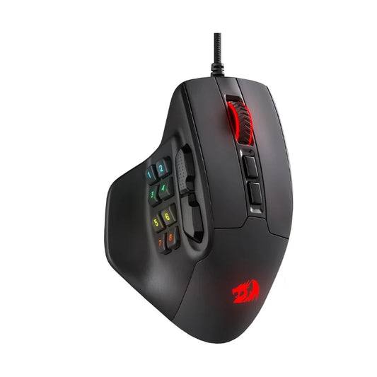 Redragon M811 Aatrox MMO Gaming Mouse with 15 Programmable Buttons, Wired RGB Gaming Mouse, Ergonomic Optical Gamer Mouse up to 12400 DPI