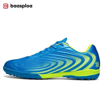 Baasploa Herren Profi-Fußballschuhe Outdoor rutschfeste Trainings-Sportschuhe für Männer leichte Leder-Fußballschuhe Chuteira Campo