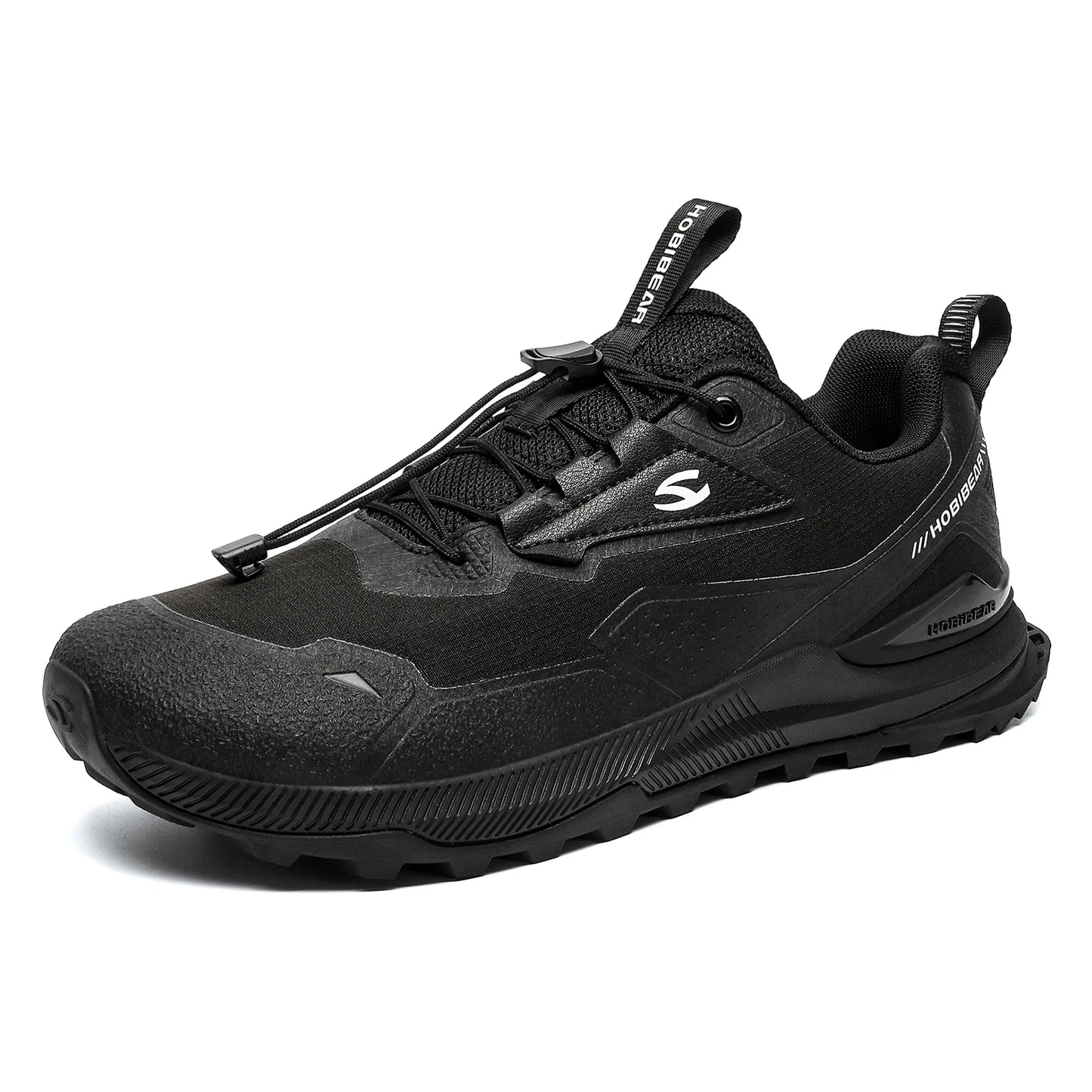HOBIBEAR Hiking Walking Shoes for Men and Women, Elastic Band, Non-Slip Sneakers, Comfortable Outdoor Travel Running Shoes