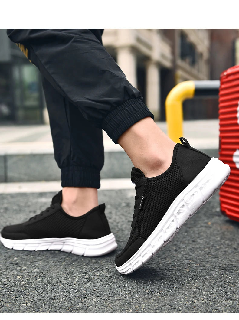 Men's Summer Sneakers Casual Running Shoes Breathable Walking Mesh Lightweight Sports Shoes Comfortable Fashion Shoes Zapatillas