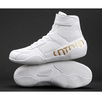 New Men's Large Wrestling Shoes Mesh Breathable Boxing Shoes Anti-Slip Wear-Resistant Sneakers Fashionable Casual High Sport Shoes