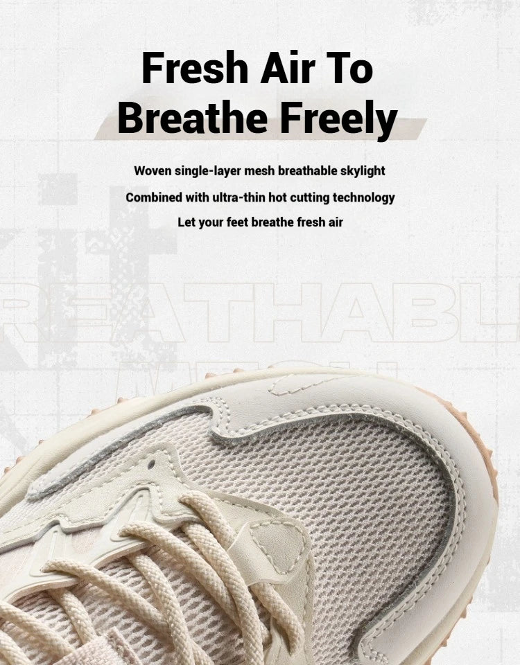Xtep Casual Shoes 2025 Spring And Summer Lightweight Sports Shoes Thick Sole Fashionable Street Style Sneakers 875319320004
