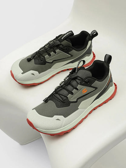 HOBIBEAR Hiking Walking Shoes for Men and Women, Elastic Band, Non-Slip Sneakers, Comfortable Outdoor Travel Running Shoes