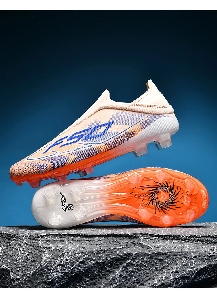 Men Soccer Shoes Cleats FG/TF Professional Original Women Football Boots Society Grass Indoor Training Unisex Non-Slip Sneakers.