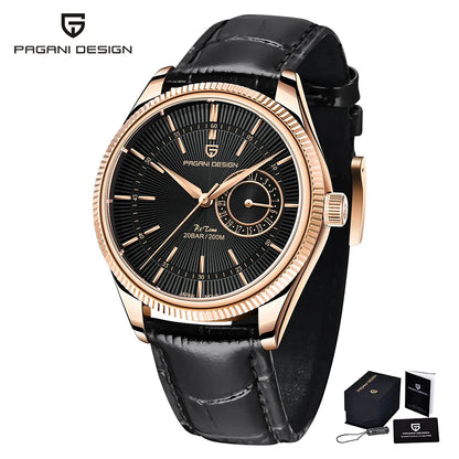 PAGANI Design PD1689 Men's Quartz Watch Japan VH65 Movement Sapphire Glass Leather Strap 20Bar Waterproof Men's Wristwatch