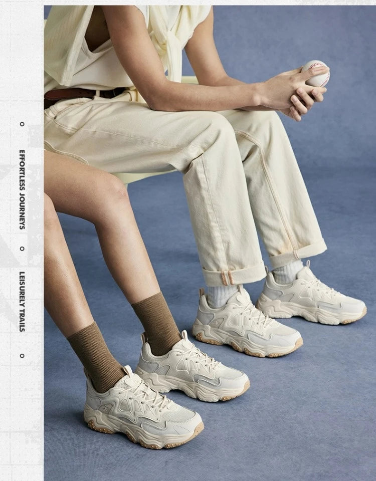 Xtep Casual Shoes 2025 Spring And Summer Lightweight Sports Shoes Thick Sole Fashionable Street Style Sneakers 875319320004