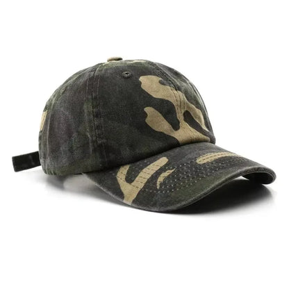 1 PC Unisex Hiking Camouflage Tactics Baseball Cap Leaves Jungle Hat Unstructured Cotton 6 Panel Baseball Cap