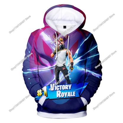 Kinderkleidung Geburtstag Süße Geschenke Fortnite Kinder-Hoodies Battle Royale Jungen Mädchen Anime-Sweatshirt Winter-Pullover-Oberteile für Kinder