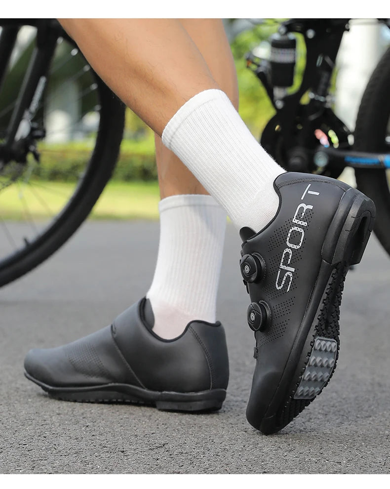Ultra-Light Cycling Shoes, Breathable and Lightweight, SPD-Compatible Hard Soles for Road Mountain Bike Competition Training